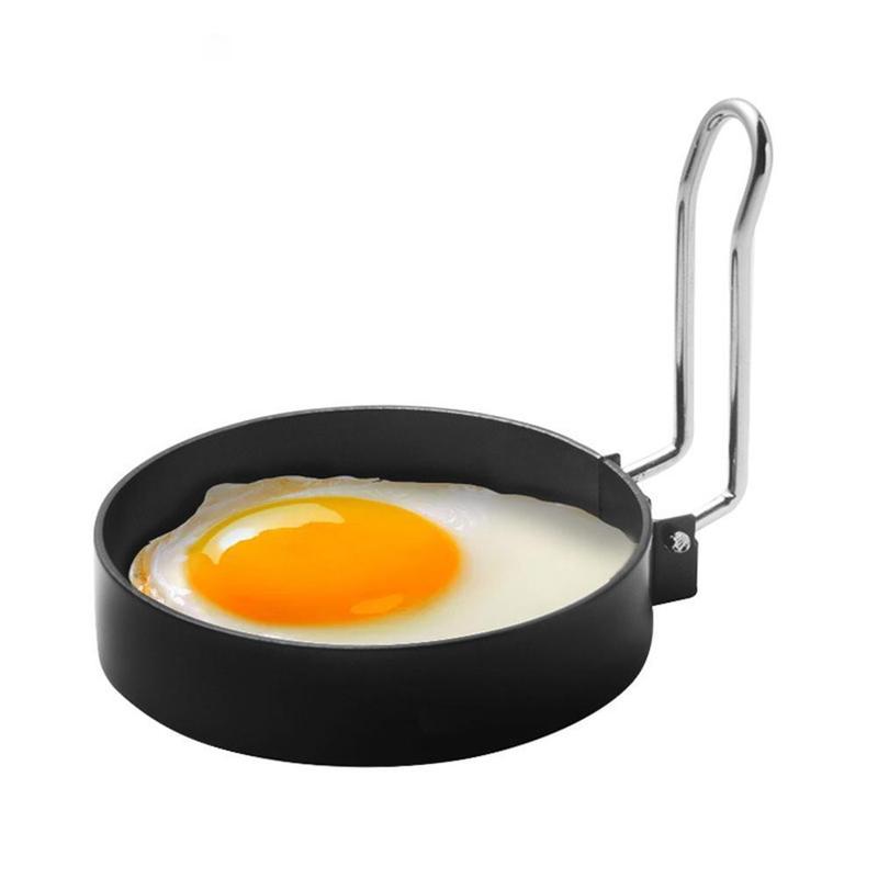 Kitchen Appliances Cooking - แม่พิมพ์ทำไข่เจียวทรงกลมพร้อมด้ามจับ - แม่พิมพ์ทำไข่แบบไม่ติดกระทะเพื่อไข่ที่สมบูรณ์แบบ อุปกรณ์ครัวสำหรับทำไข่ได้ง่าย