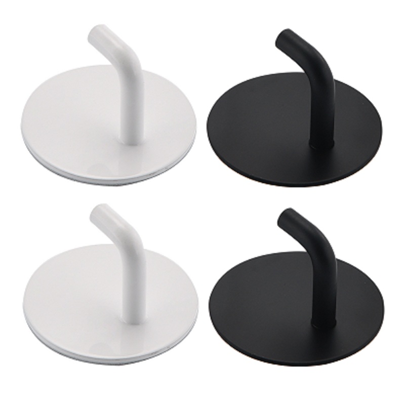 Kitchen Appliances In White - 2 PC สีดํา/สีขาวสแตนเลสห้องน้ําห้องครัว Wall Hook Self