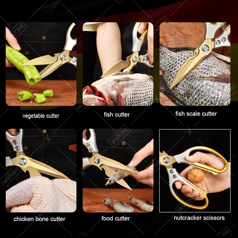 WXCOO กรรไกรครัวสแตนเลสอเนกประ - Kitchen Appliances Cooking บทวิจารณ์และราคา
