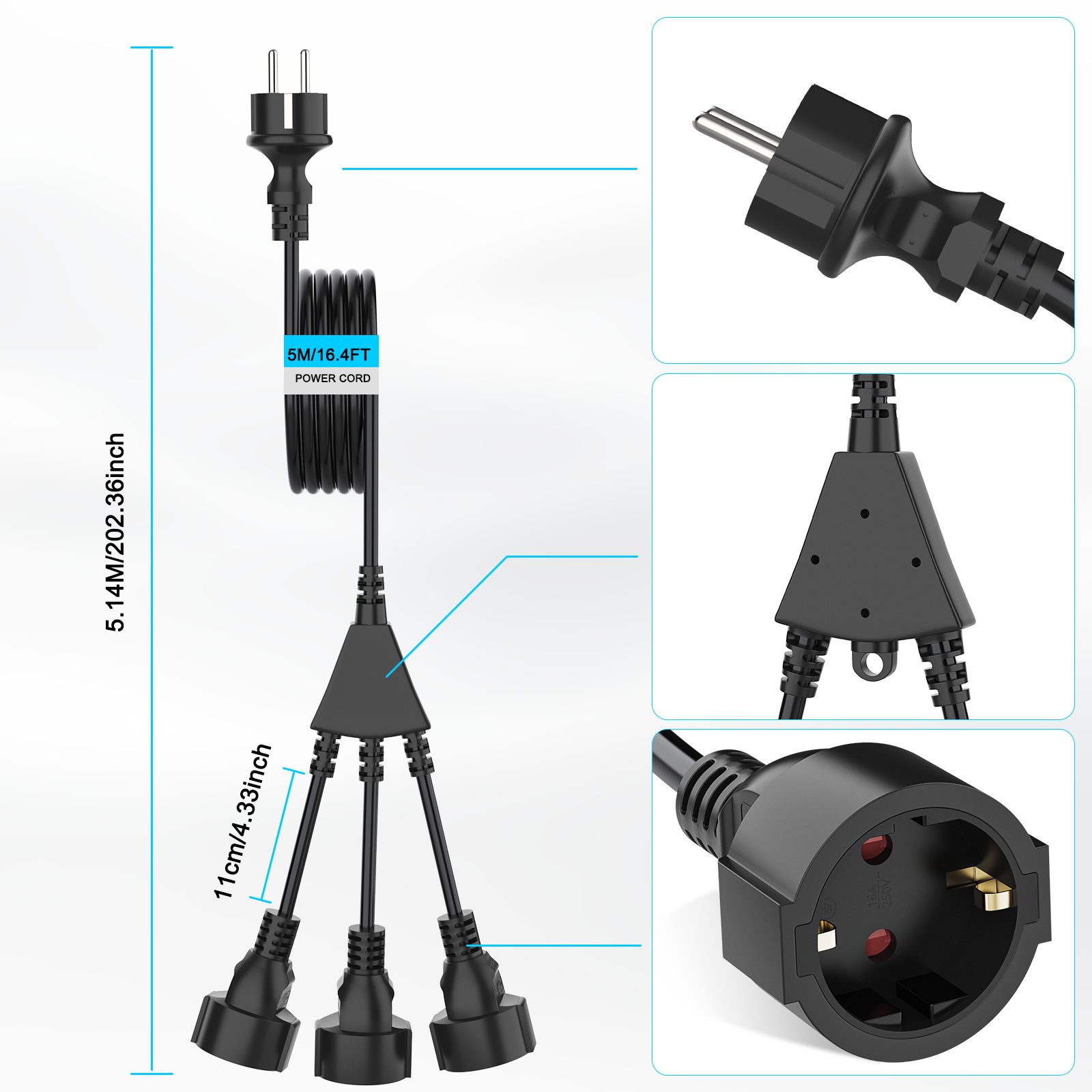 ปลั๊กพ่วงแบบมีห่วงดึง ยี่ห้อ E - Kitchen Appliances Extension Cord บทวิจารณ์และราคา