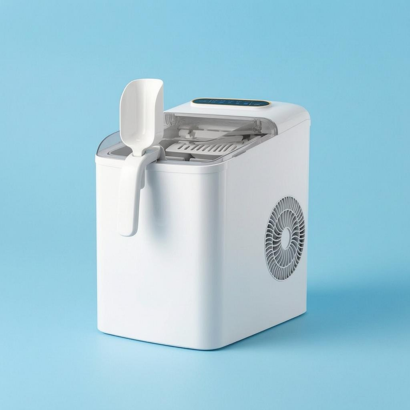 เครื่องทำน้ำแข็งขนาดกะทัดรัดอั - Kitchen Appliances In White บทวิจารณ์และราคา